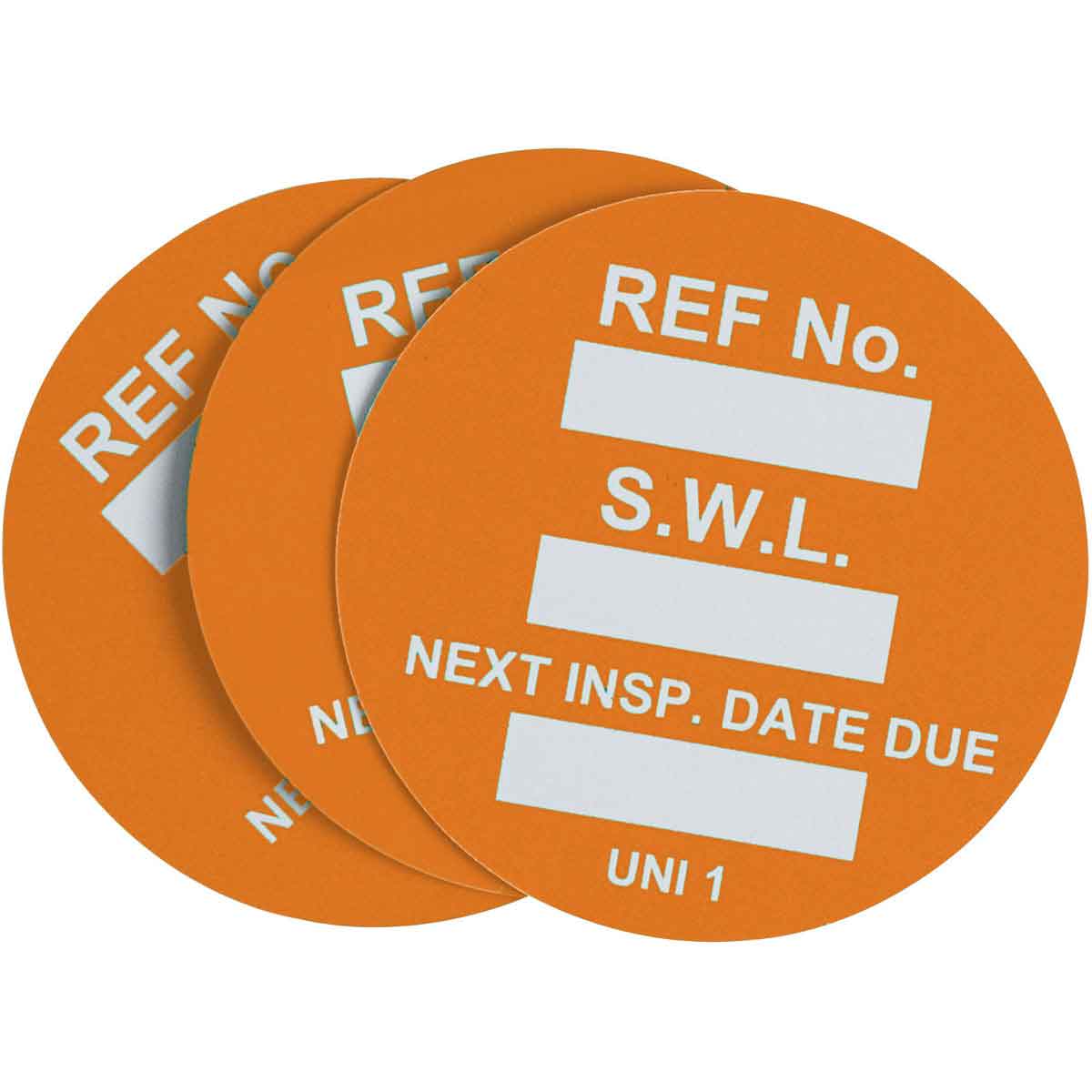 UNI-UNI ORANGE UNVRSAL TAG INSRT SAFE WRK LD 100/PK ORG