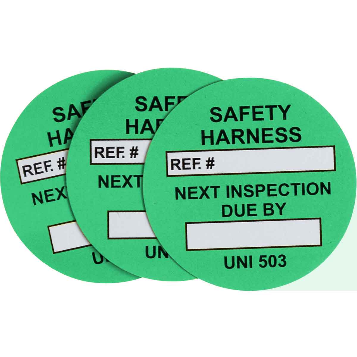 UNI-UNI 503 GREEN UNVERSAL TAG INSRT SFTY HRNSS 100/PK GRN