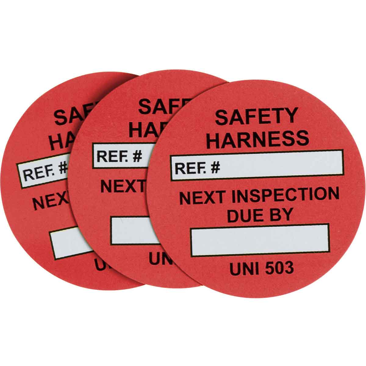 UNI-UNI 503 RED UNVERSAL TAG INSRT SFTY HRNSS 100/PK RED