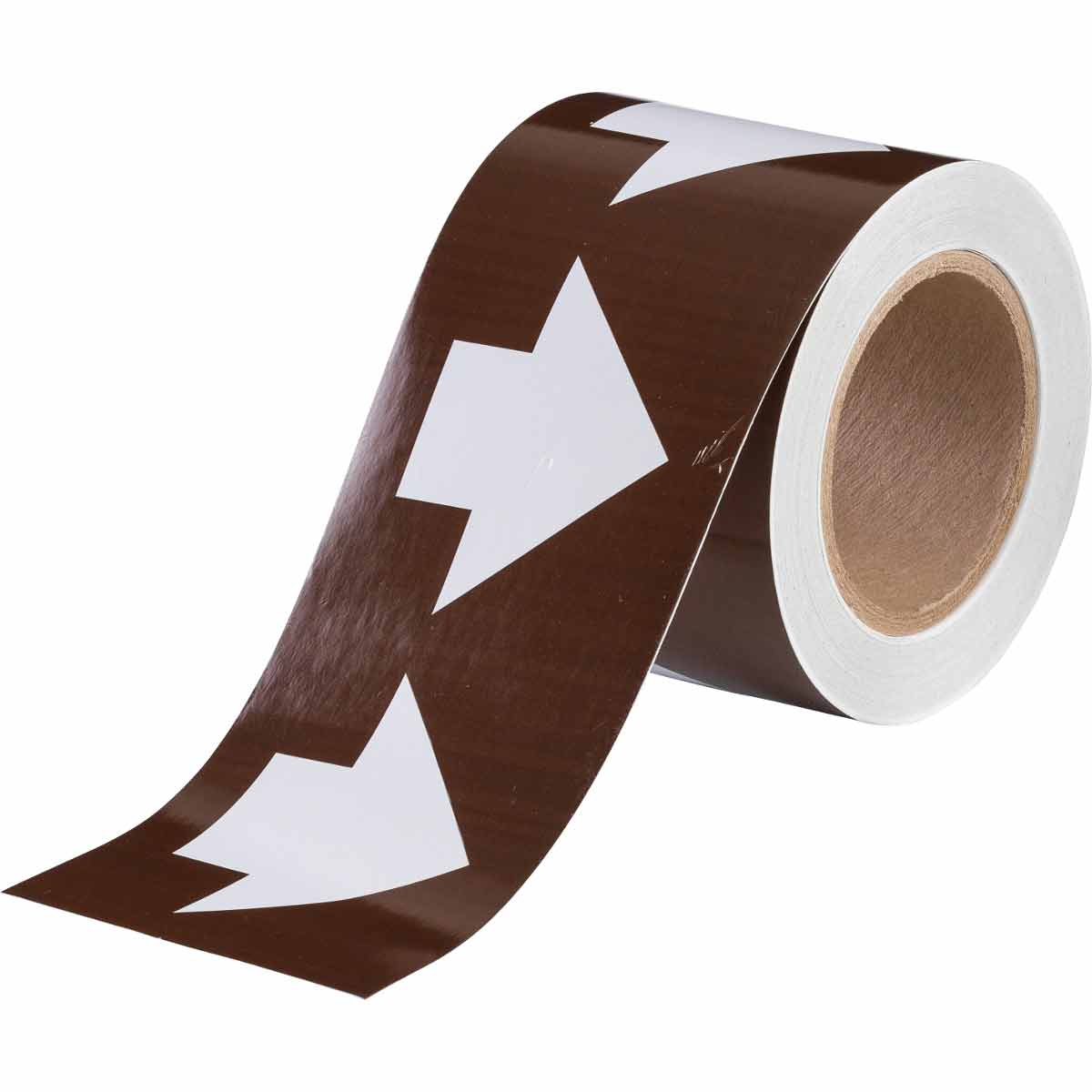 109939 B302 3"X30YDS WHT/BROWN ARROW TAPE