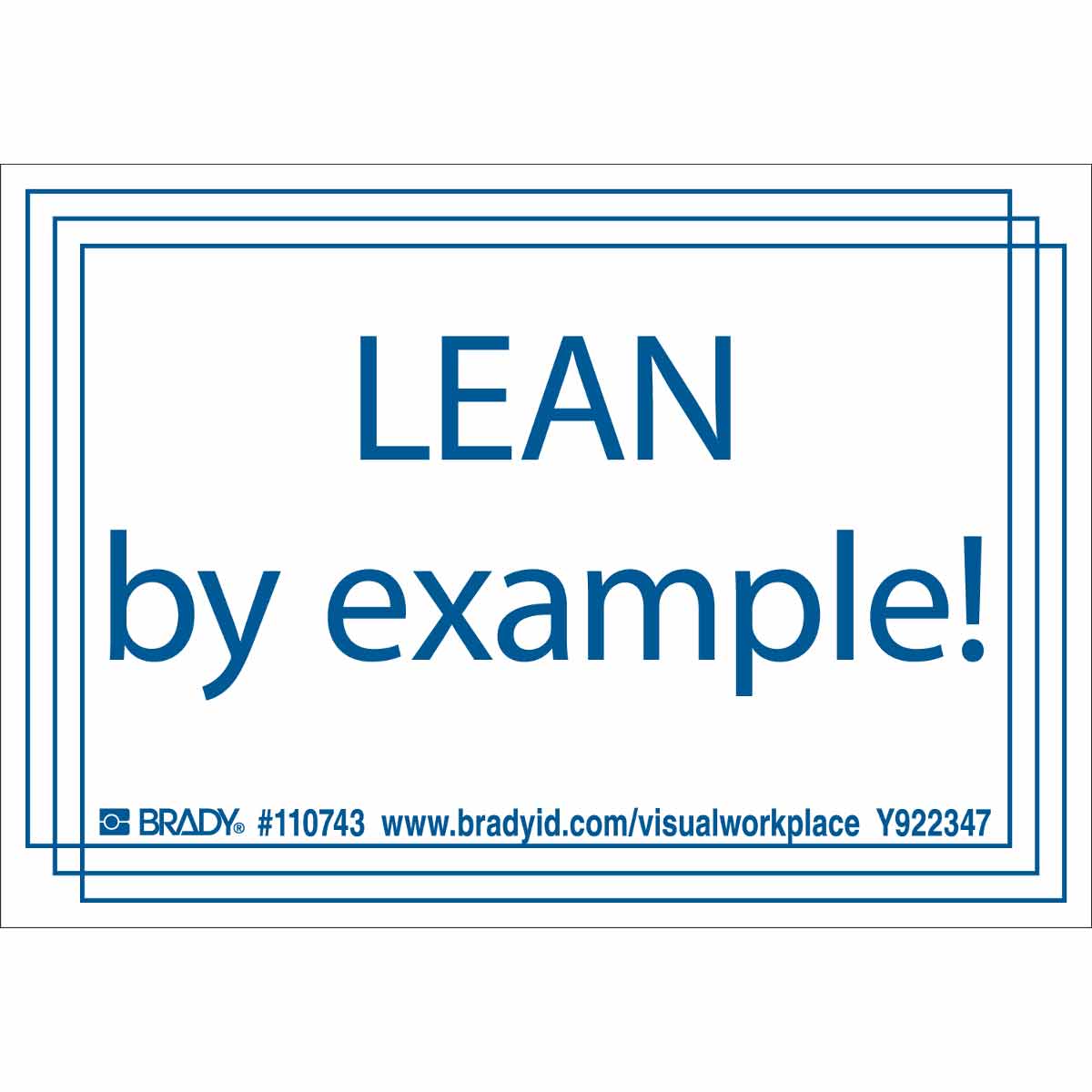 110743 LEAN BY EXAMPLE LABELS 3.5X5 BL/WT 10PK