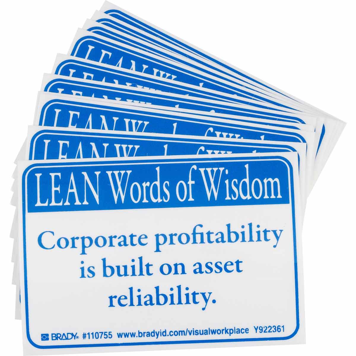 110755 CORPORATE PROFITABILITY LBLS 3.5X5 10/PK