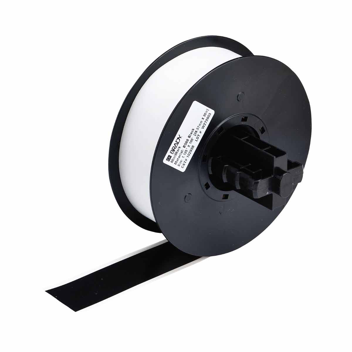 113214 Label Vinyl 1.125in x 100ft BK