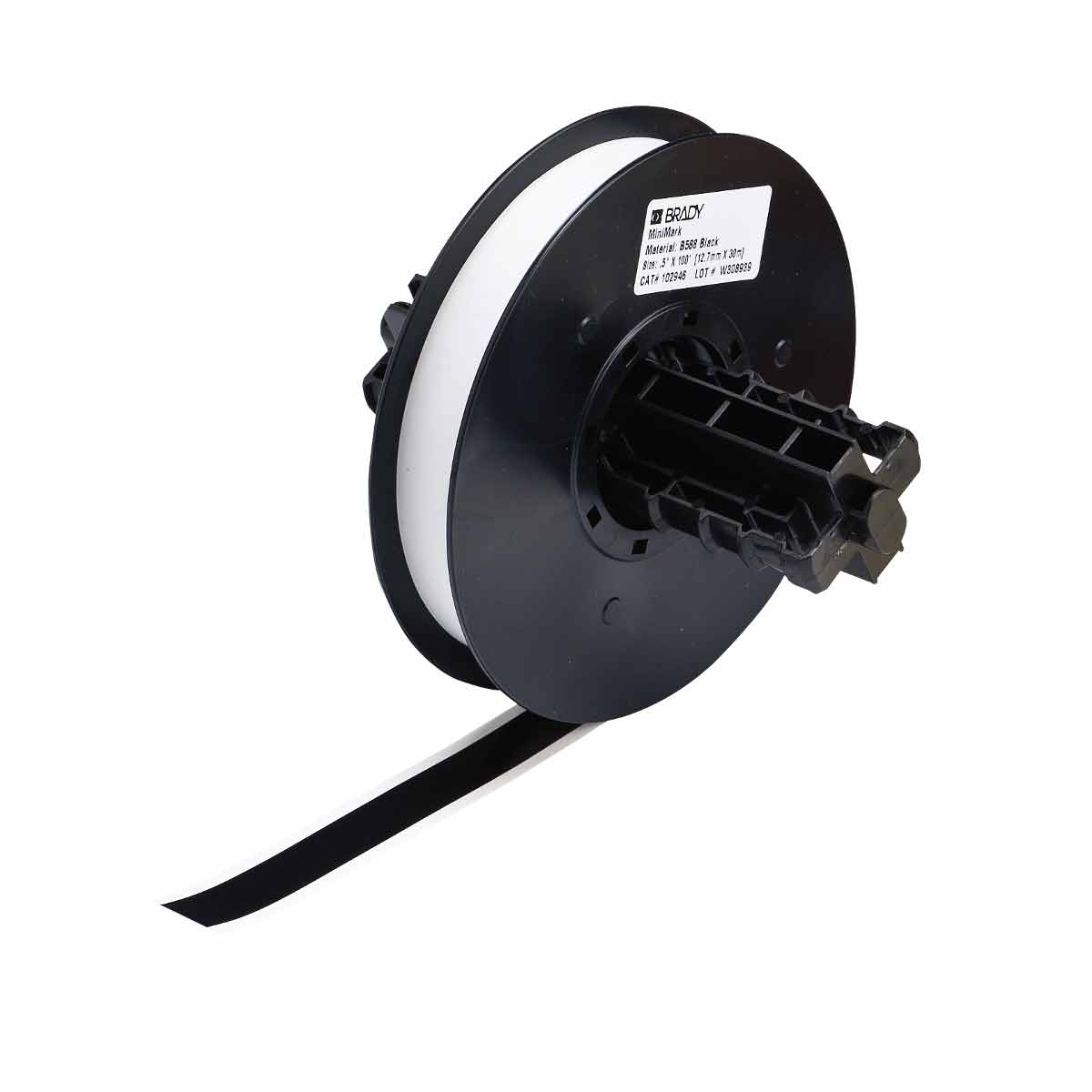 113215 Label Vinyl 0.5in x 100ft BK