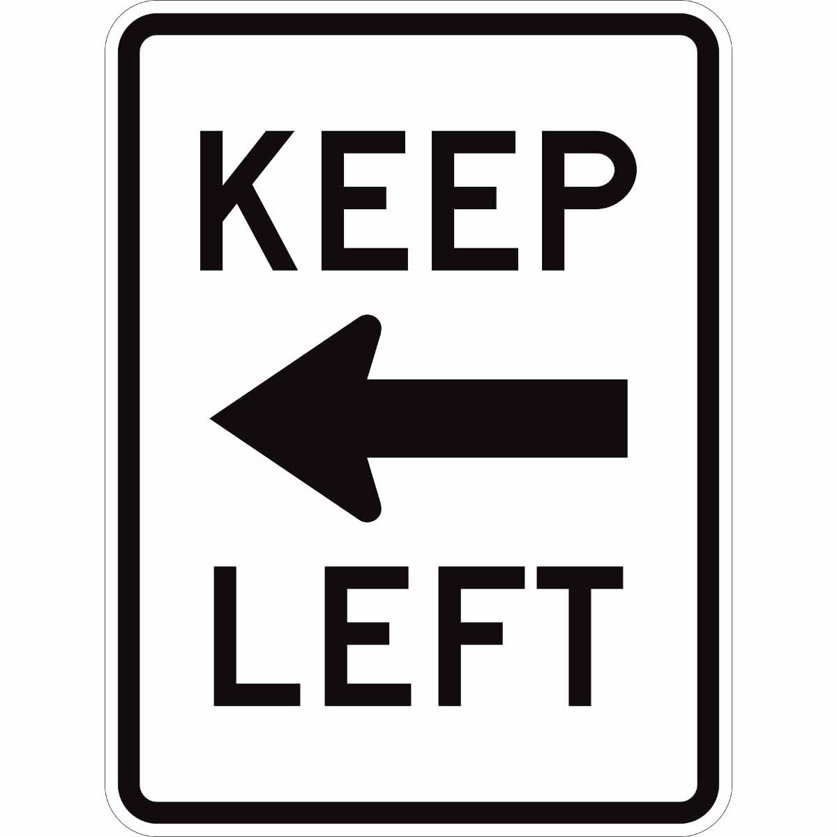 113287 18X24 BLK/WHT TRAFFIC SIGN HIP