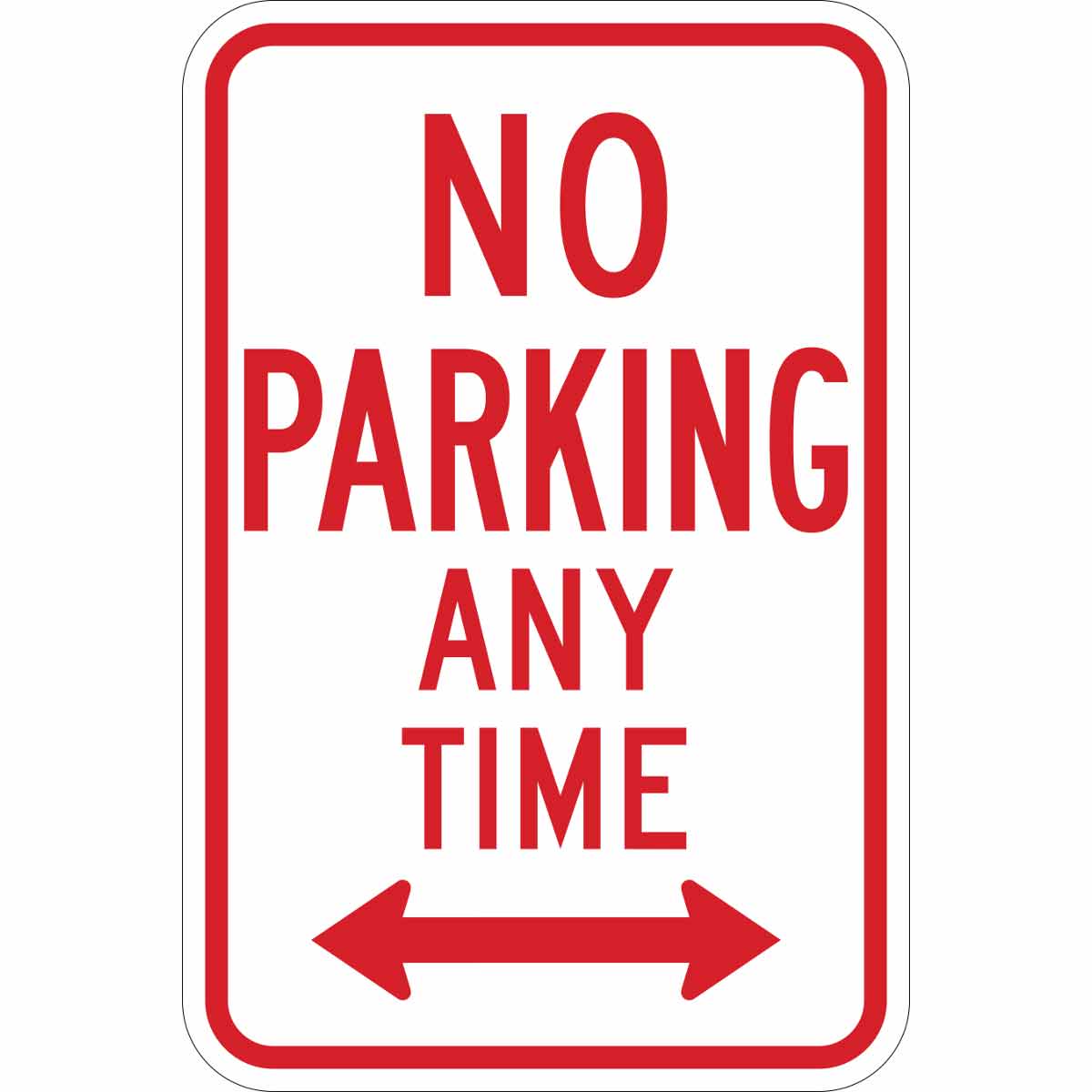113303 12X18 RED/WHT TRAFFIC SIGN
