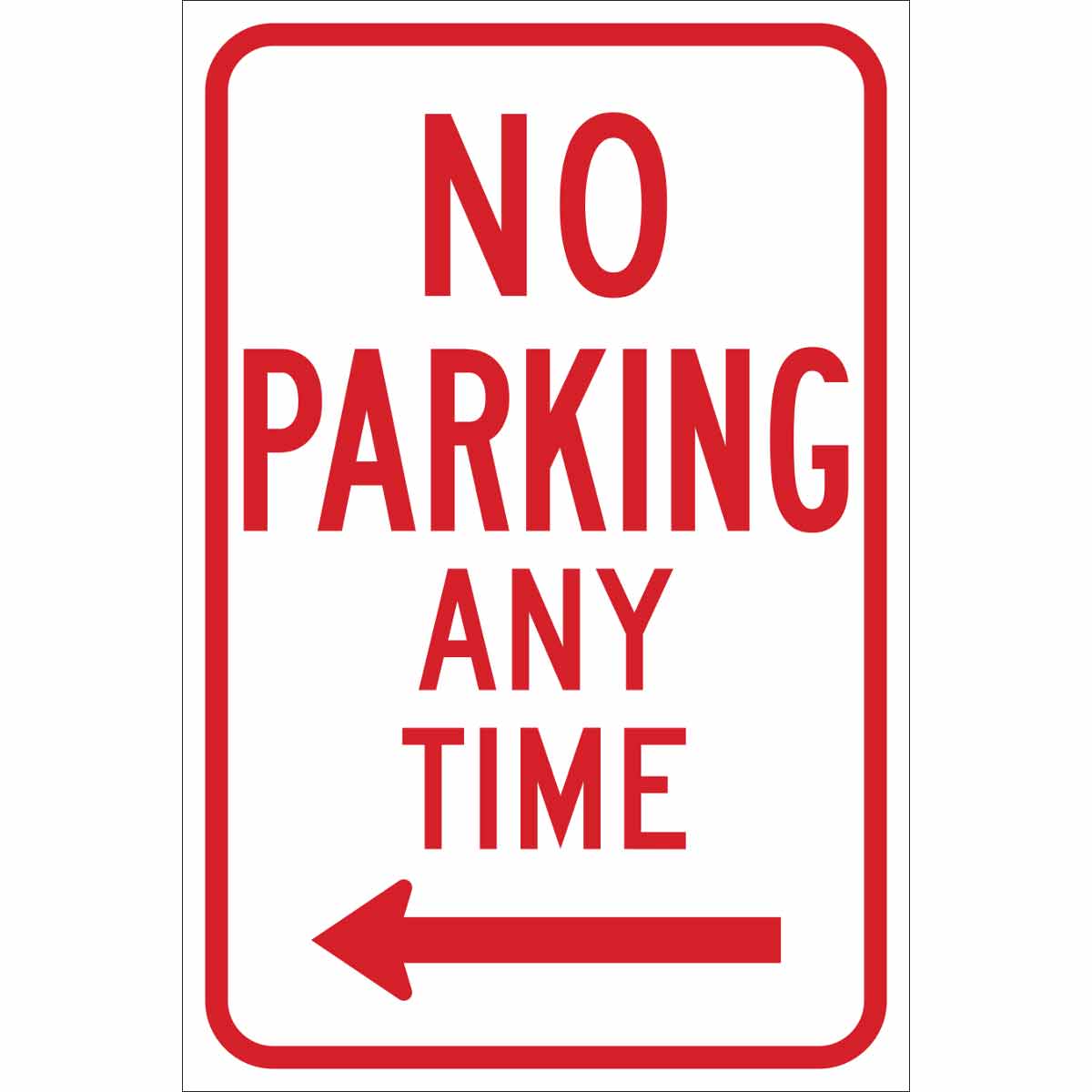 113304 18X12 RED/WHT TRAFFIC SIGN HIP