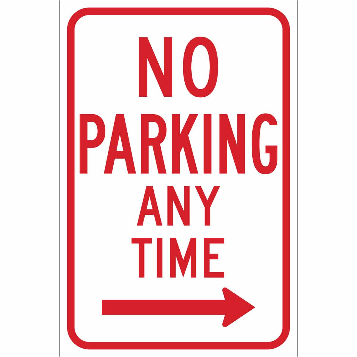 113305 B959 12X18 RED/WHT TRAFFIC SIGN