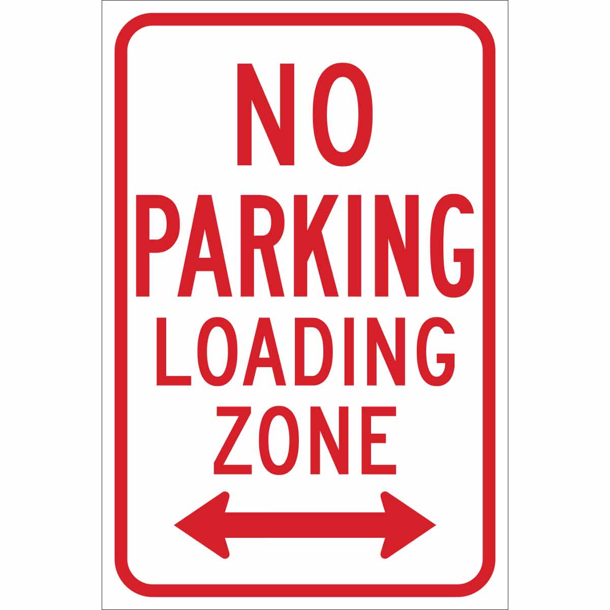 113306 B959 12X18 RED/WHT TRAFFIC SIGN