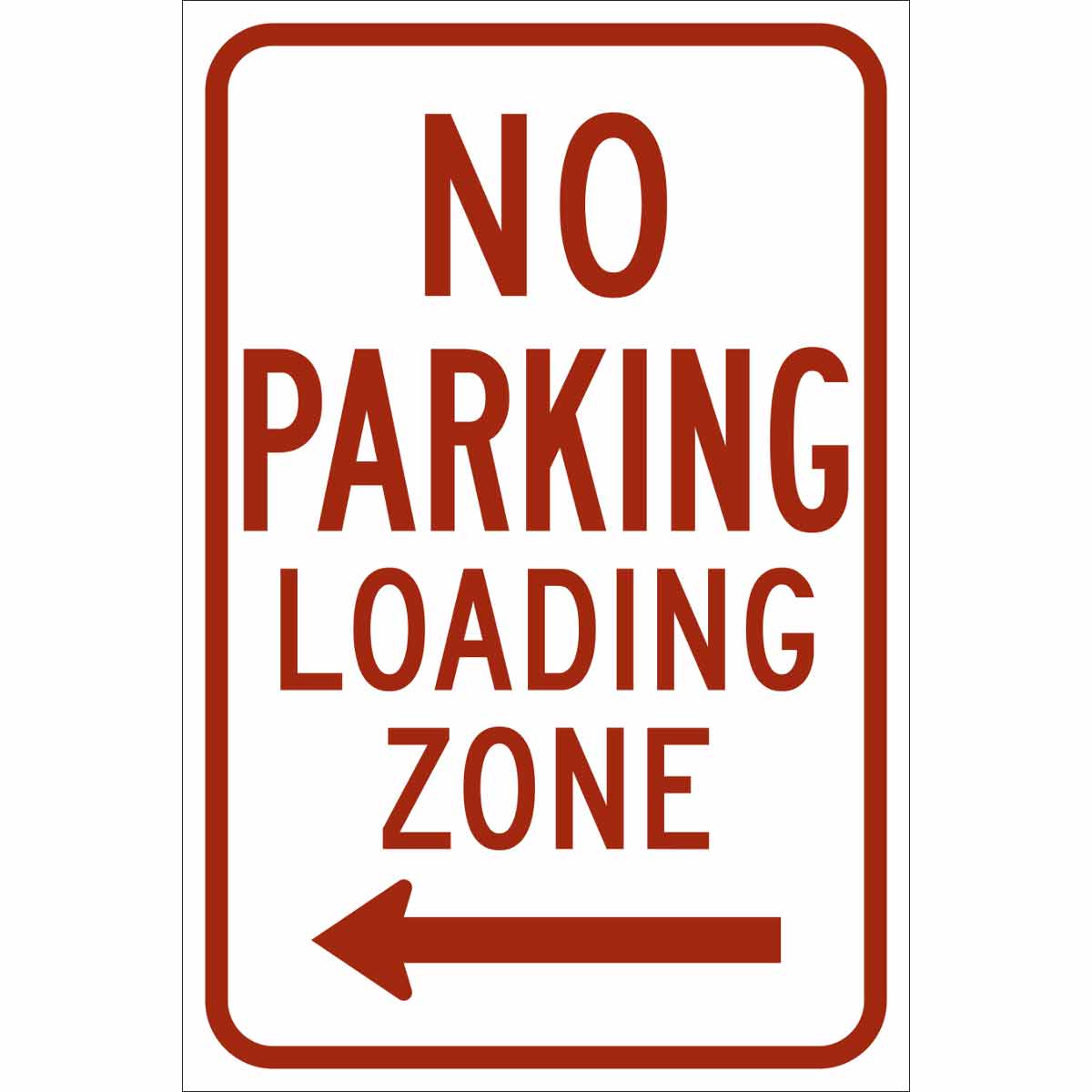 113307 B959 12X18 RED/WHT TRAFFIC SIGN