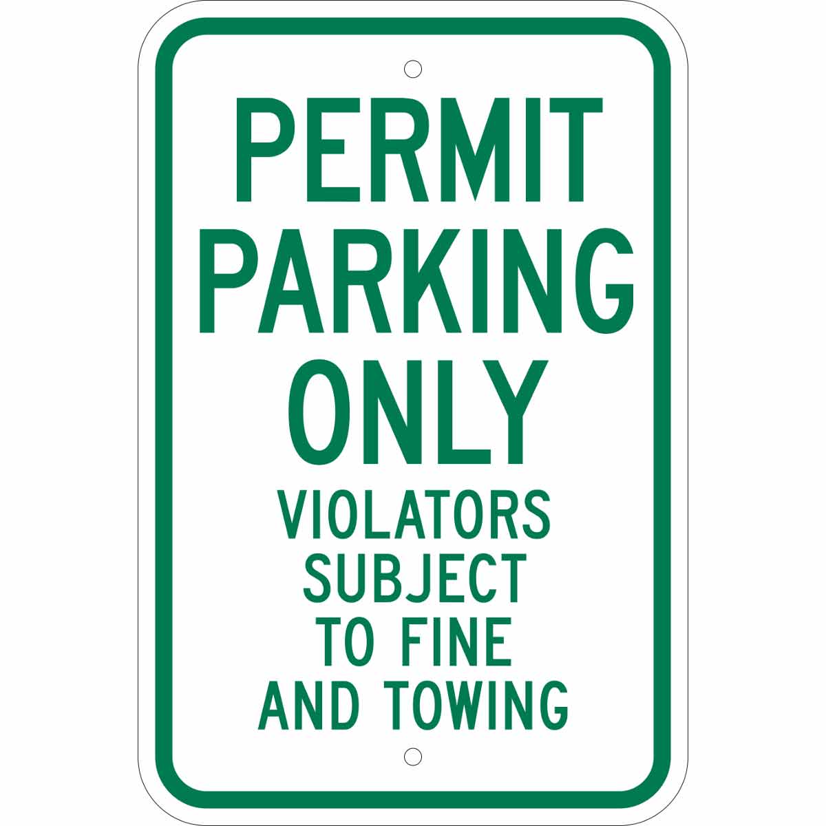 113310 12X18 GRN/WHT TRAFFIC SIGN HIP