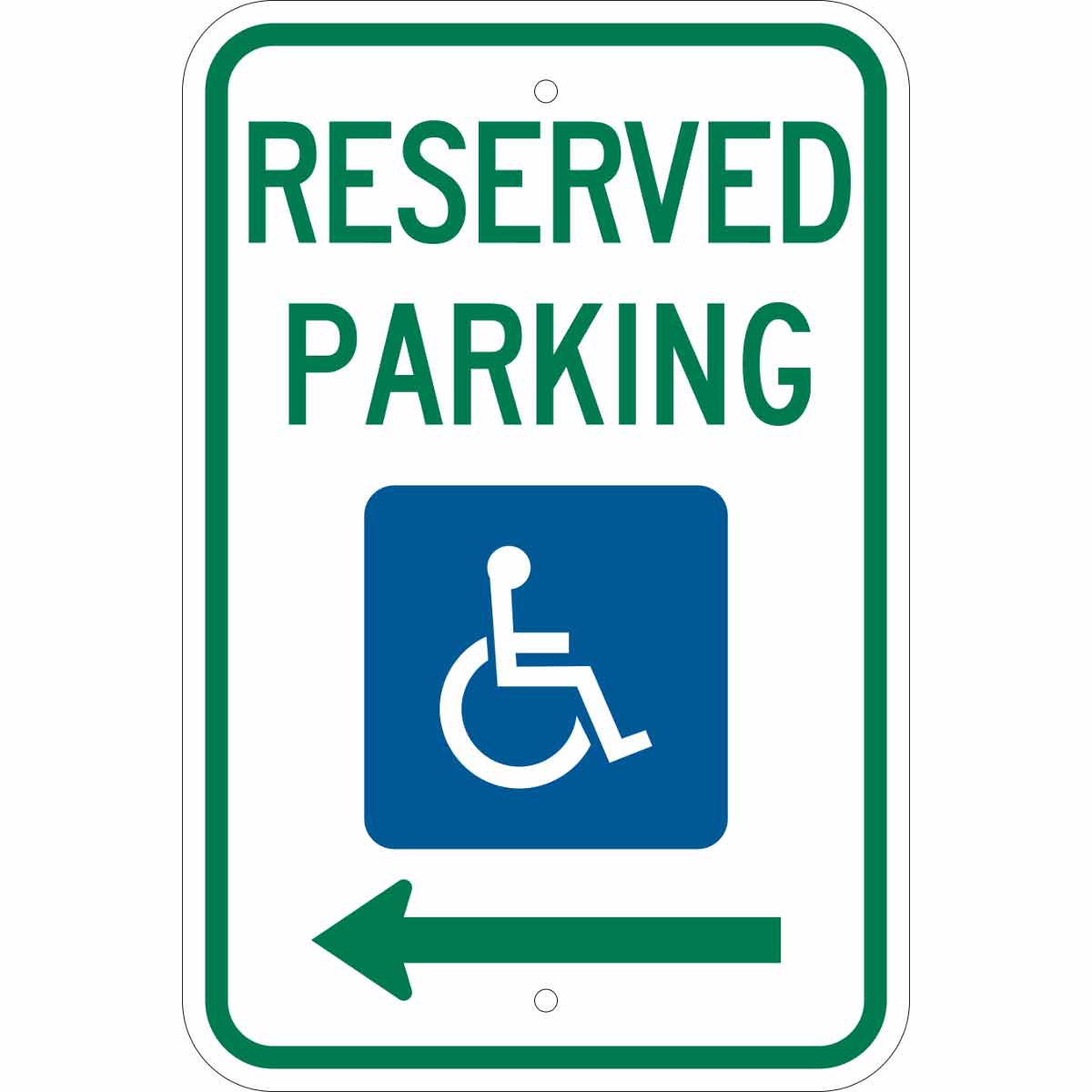 113312 B959 12X18 GRN,BLUE/WHT TRAFFIC SIGN