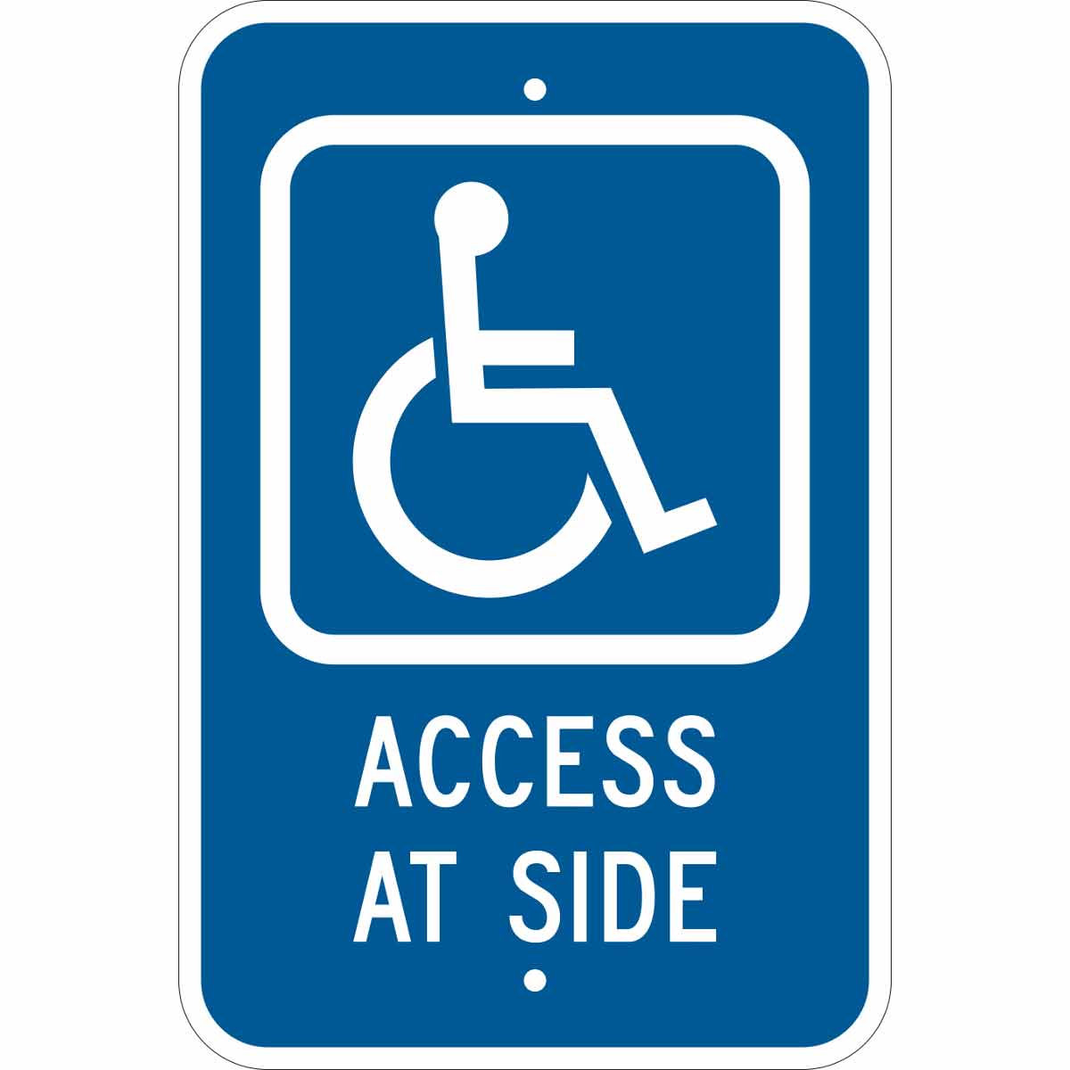 113313 B959 12X18 BLUE/WHT TRAFFIC SIGN
