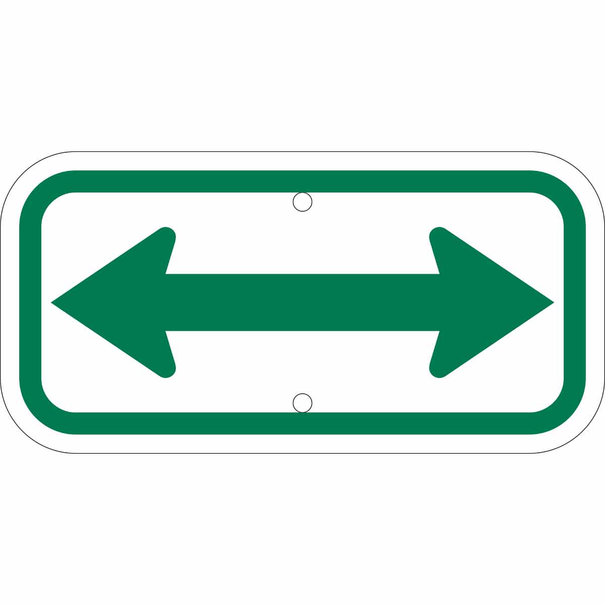 113316 B959 12X6 GRN/WHT TRAFFIC SIGN