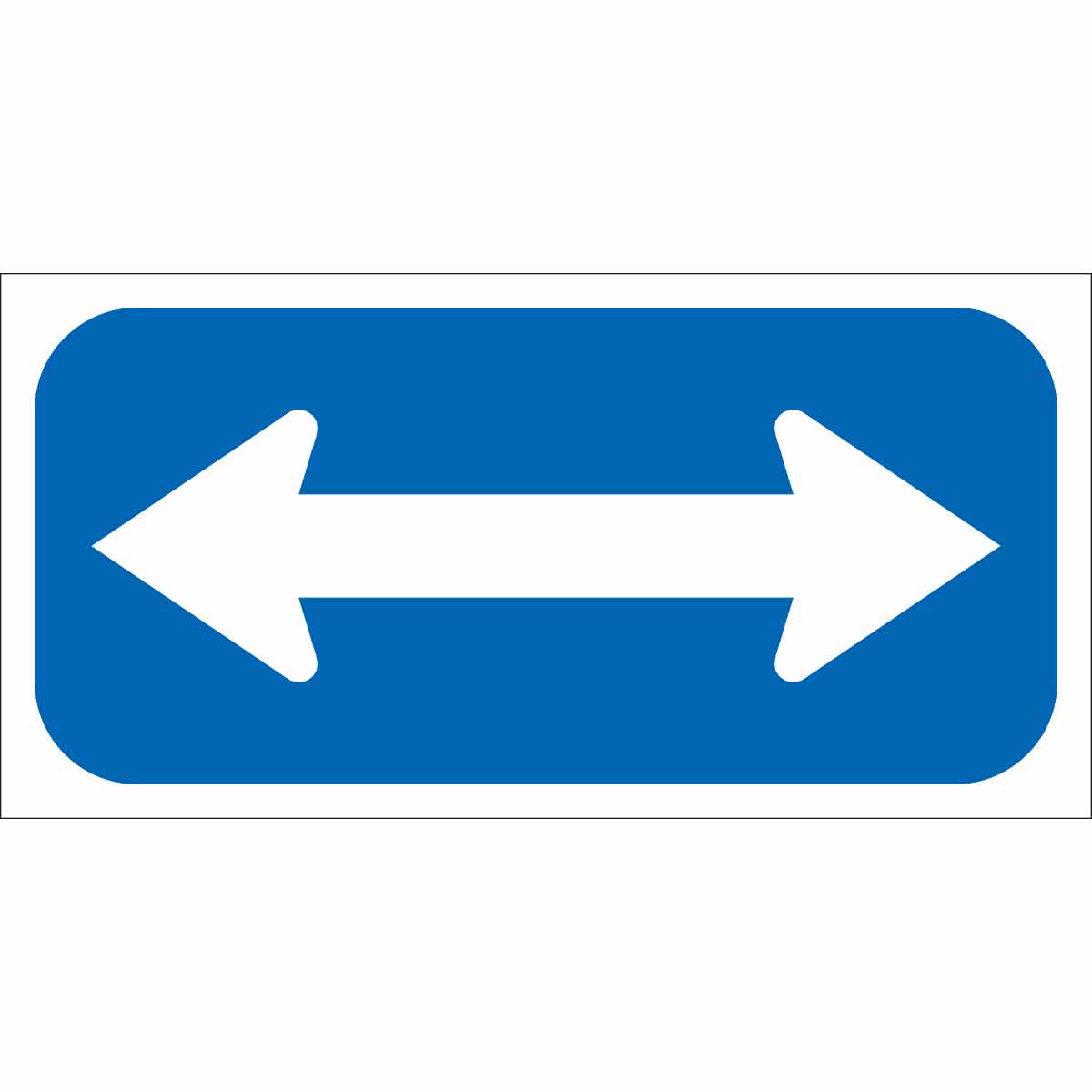 113317 12X6 BLUE/WHT TRAFFIC SIGN HIP