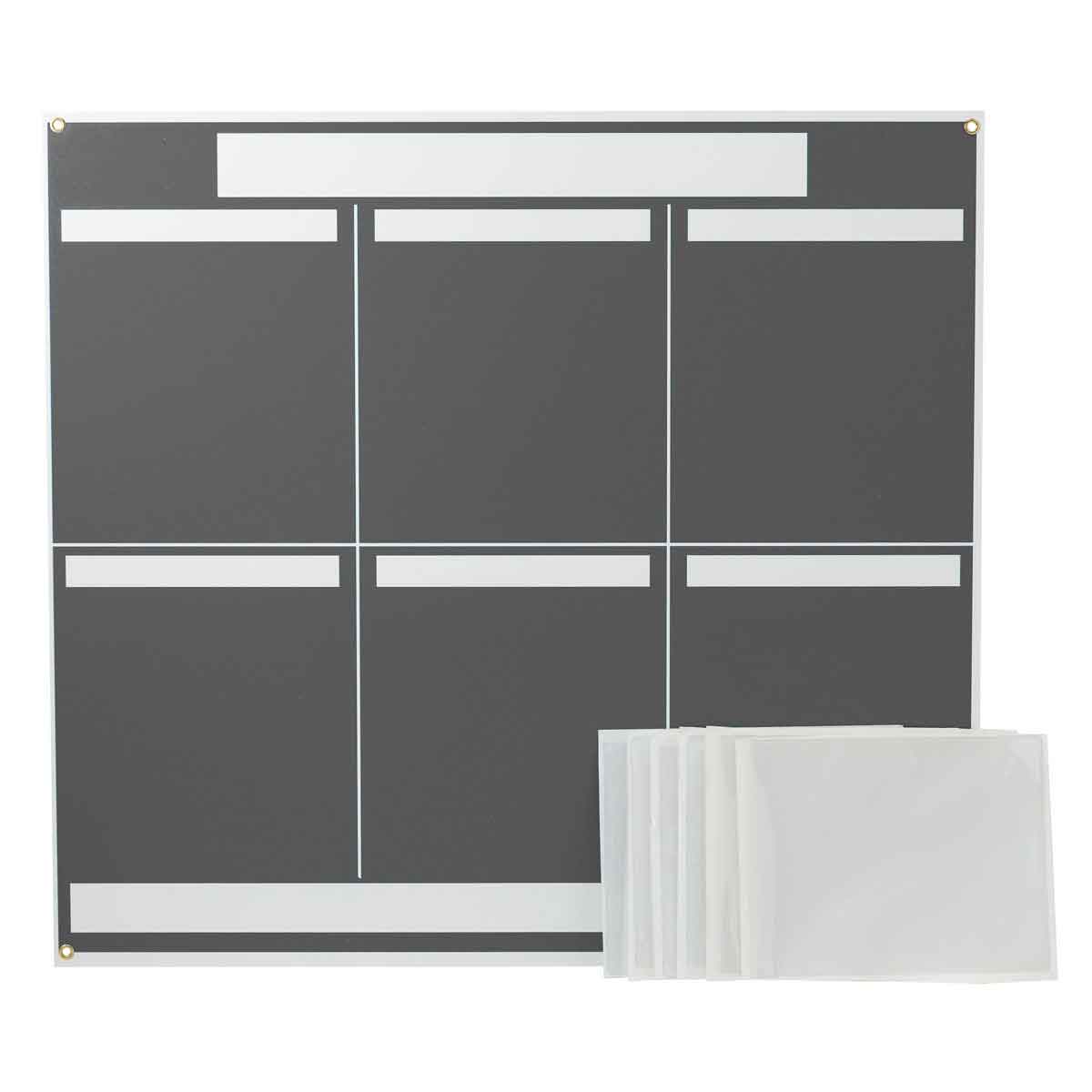 114614 LEAN METRIC BOARD 37.25"X34.25" GREY