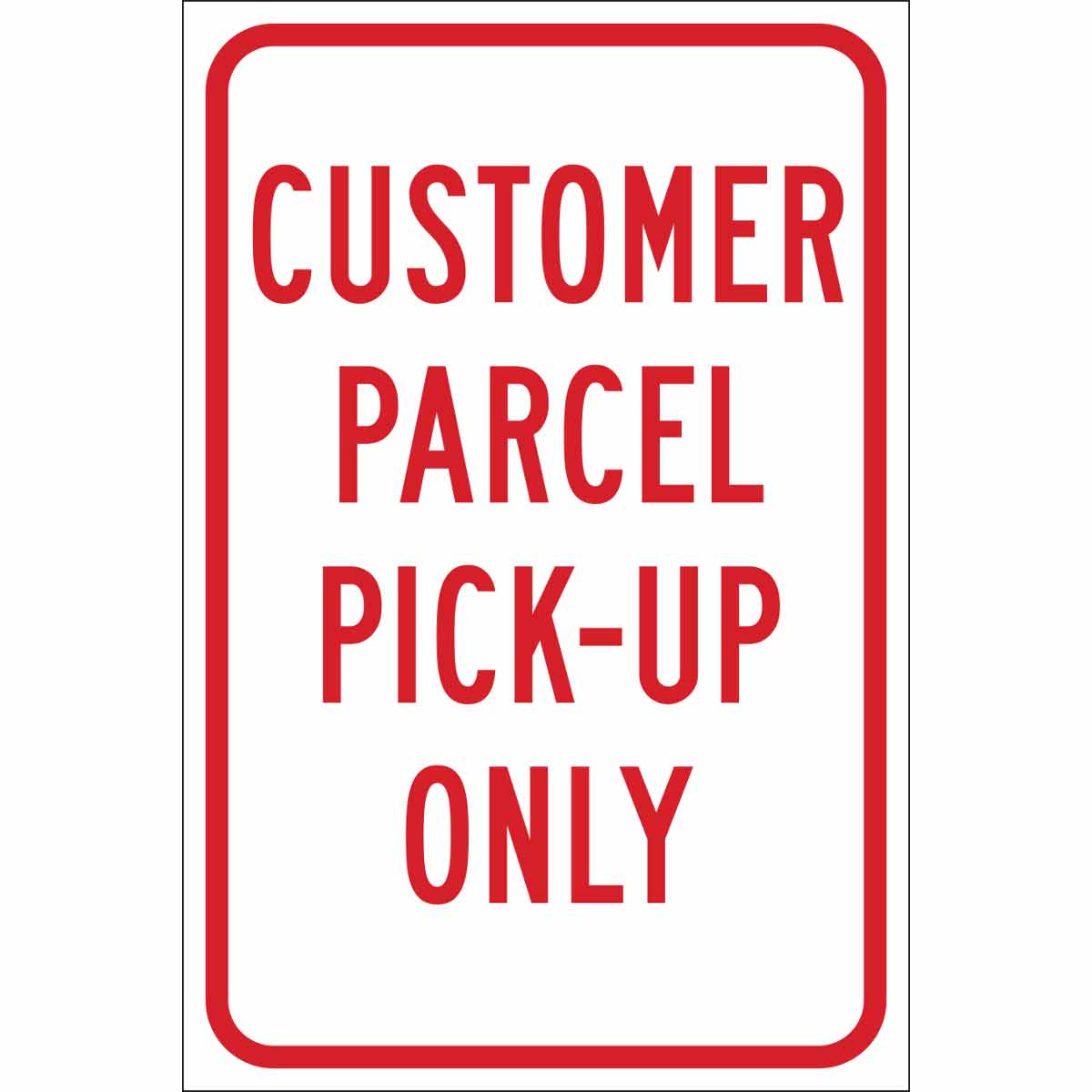 115447 TRFC SIGN CUST PARCEL REFL HIP