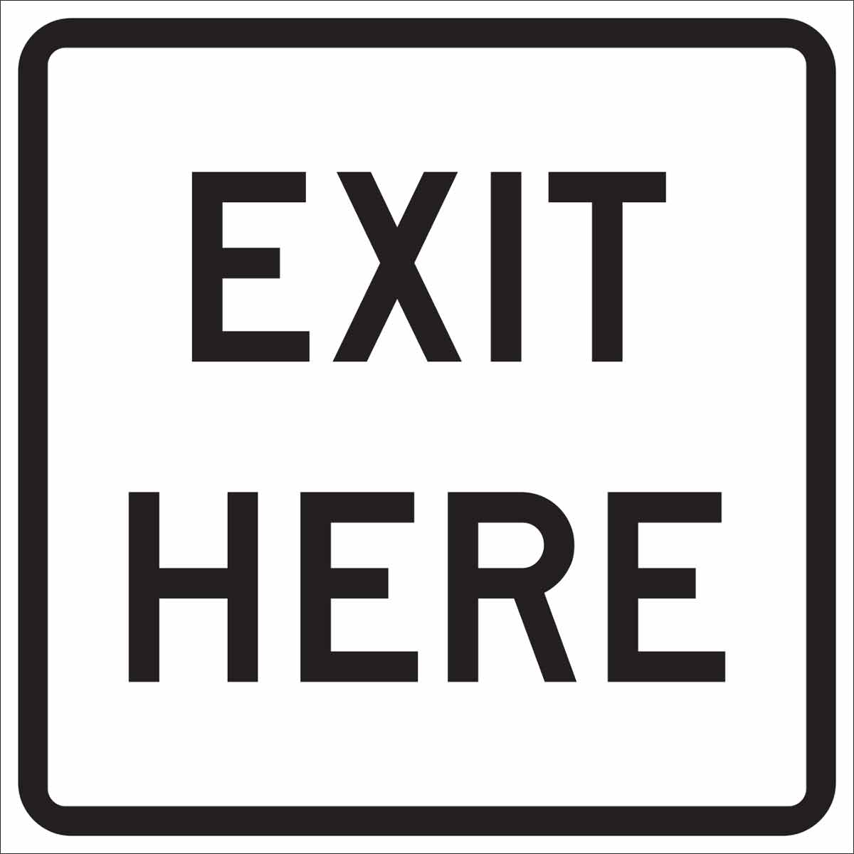 115473 TRFC SIGN EXIT HERE REFL 18X18 HIP