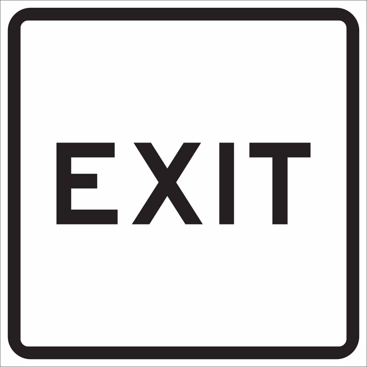 115474 TRFC SIGN EXIT REFL 18X18 AL HIP