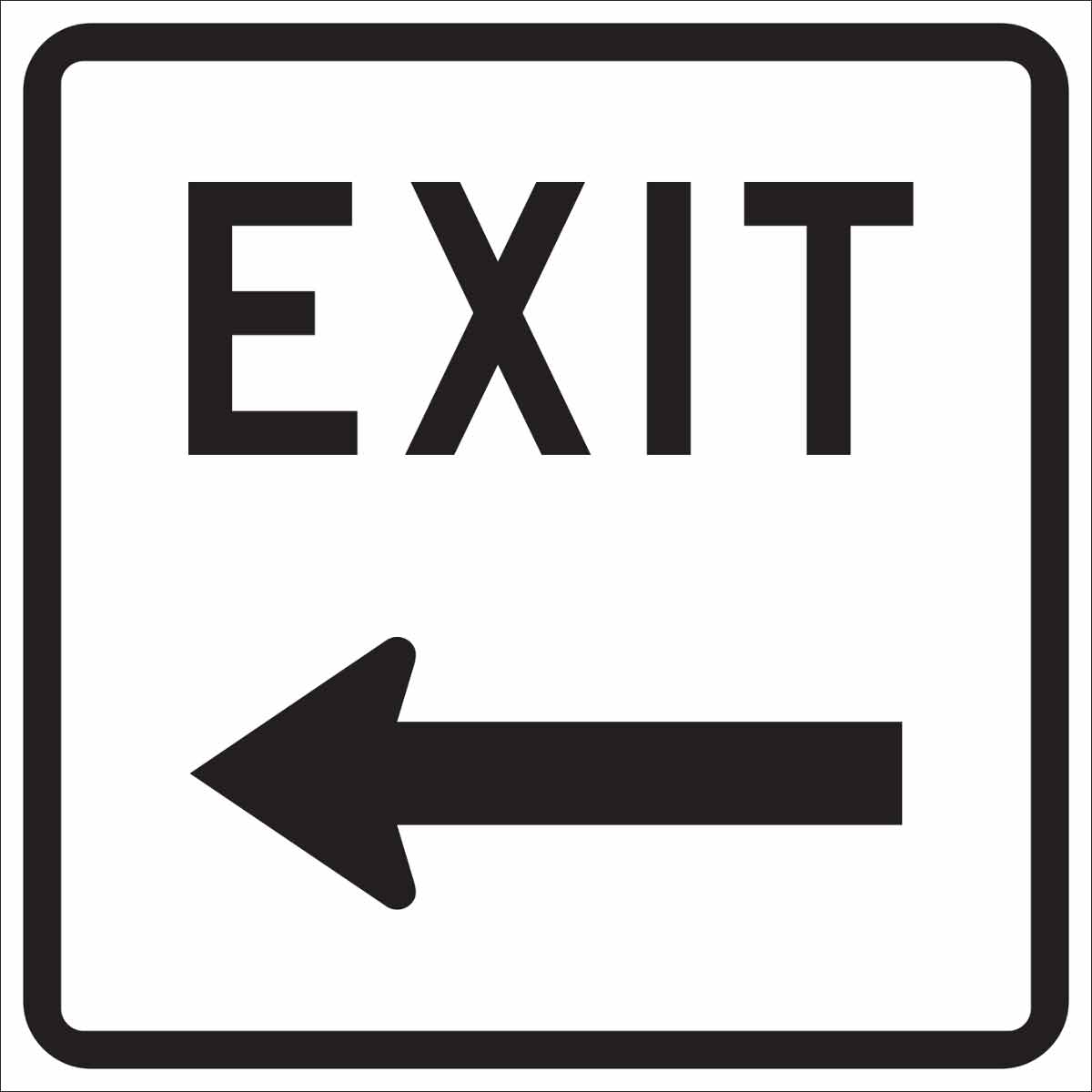 115475 TRFC SIGN EXIT W/ ARW REFL HIP