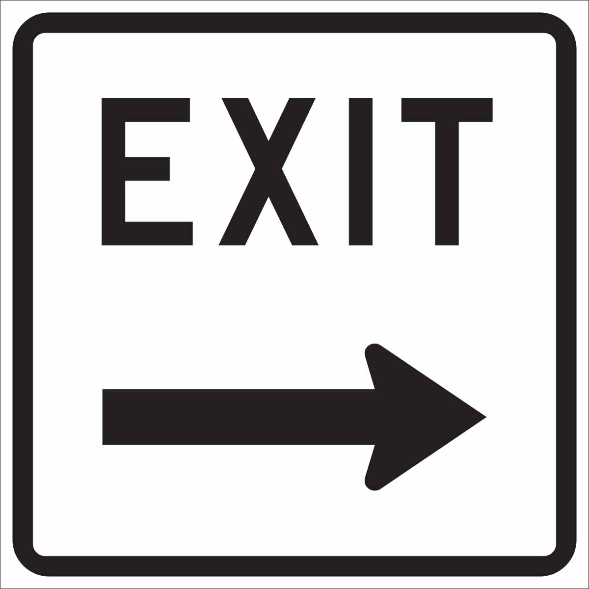 115476 TRFC SIGN EXIT W/ ARW REFL HIP