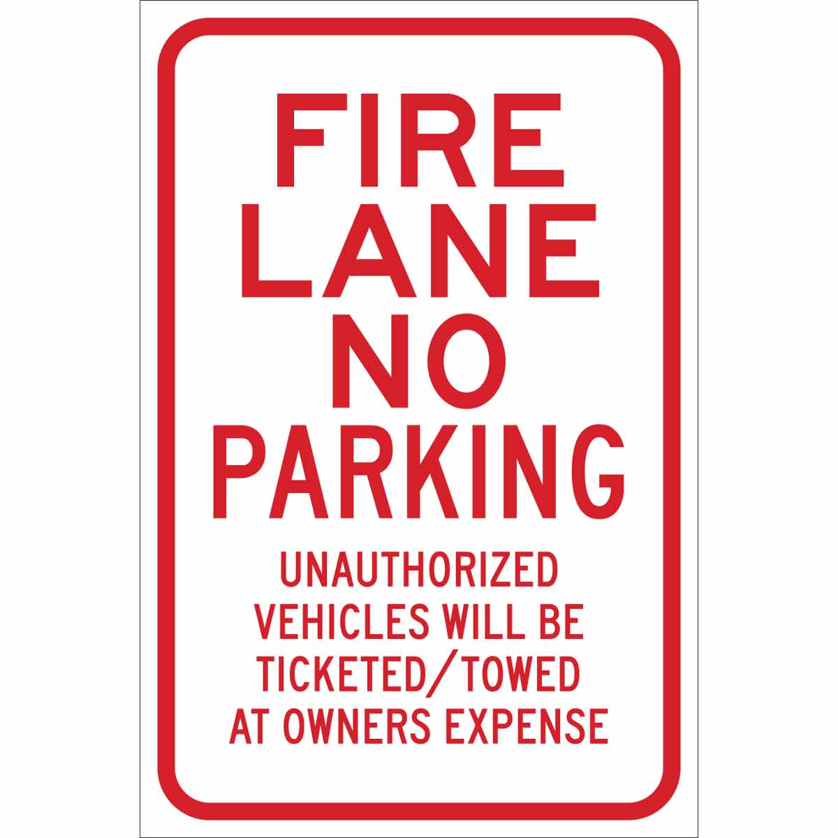 115479 TRFC SIGN FIRE LANE REFL 18X12 HIP