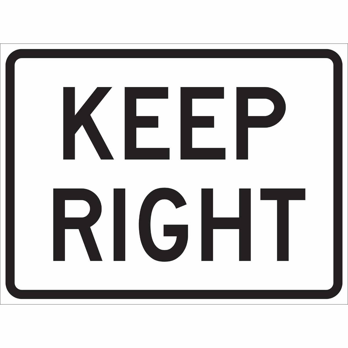 115491 TRFC SIGN KEEP RIGHT REFL HIP
