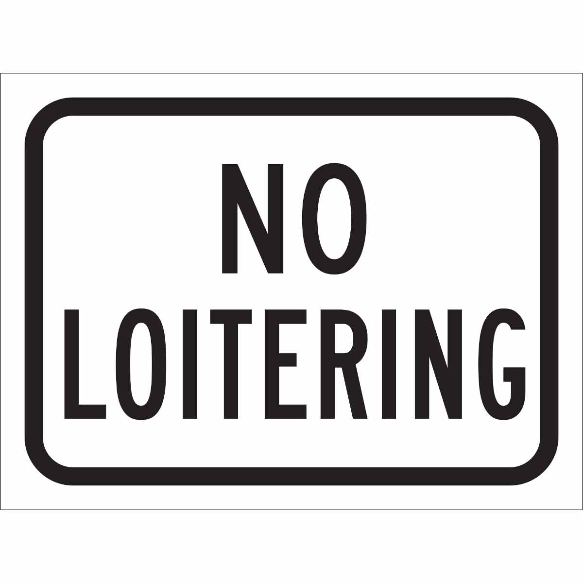 115510 TRFC SIGN NO LOITERING REFL ENG