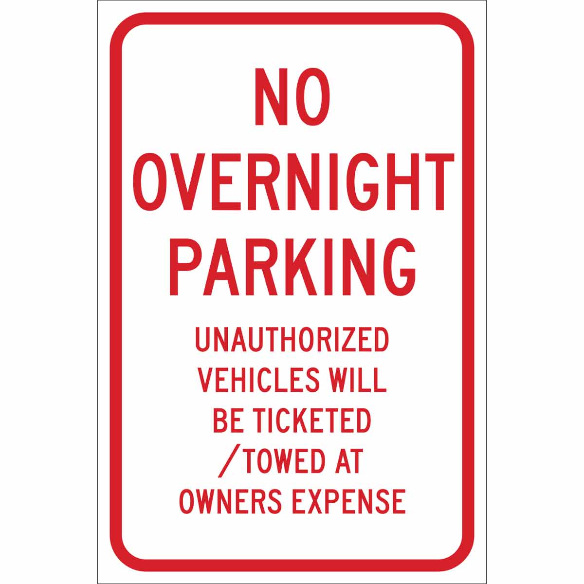 115513 TRFC SIGN NO OVERNIGHT REFL HIP