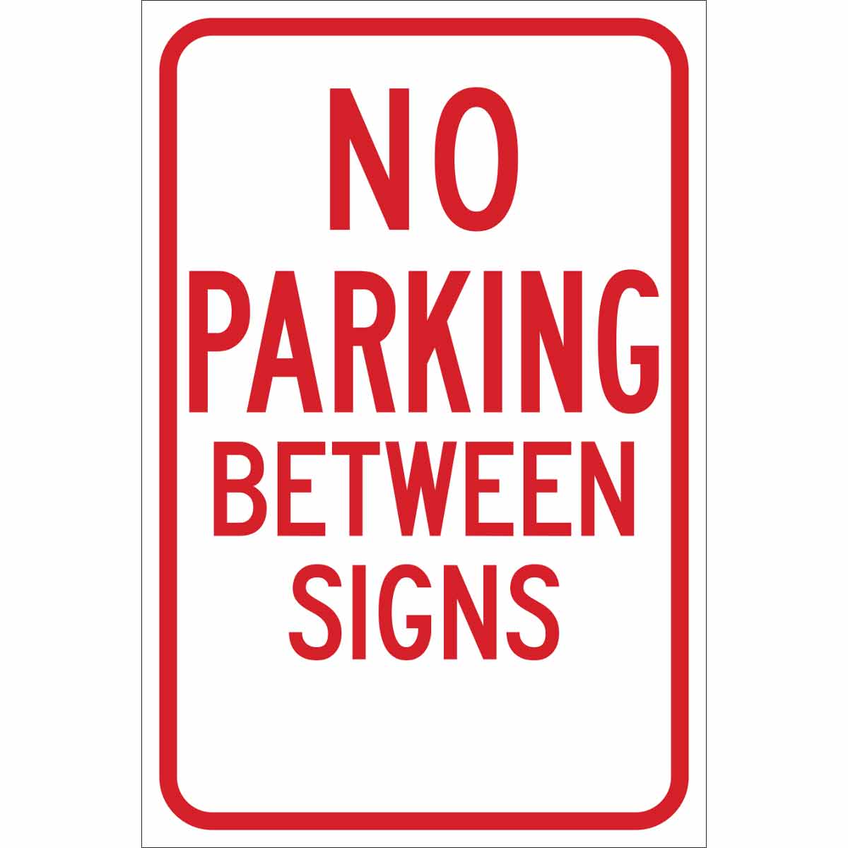 115516 TRFC SIGN NO PRKG BETWEEN REFL HIP