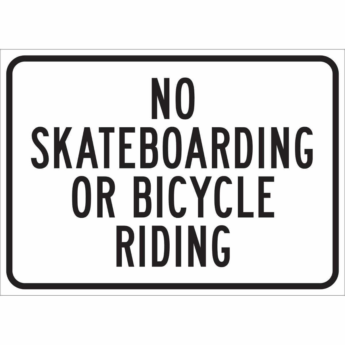 115525 TRFC SIGN NO SKATEBOARD REFL ENG