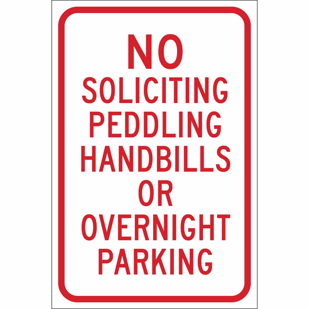 115526 TRFC SIGN NO SOLICIT REFL ENG