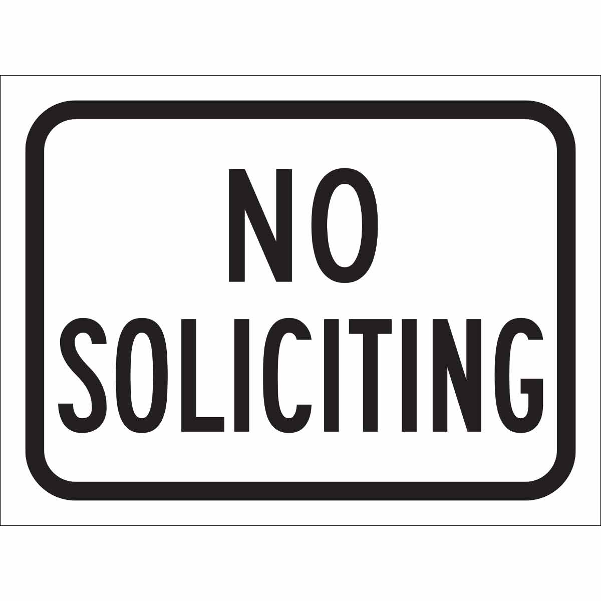 115527 TRFC SIGN NO SOLICIT REFL 9X12 ENG