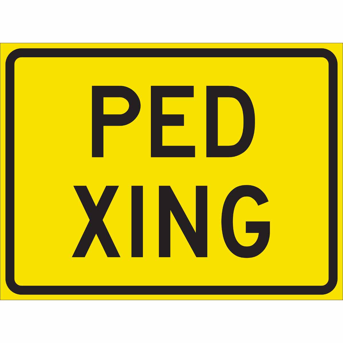 115542 TRFC SIGN PED XING REFL 18X24 HIP