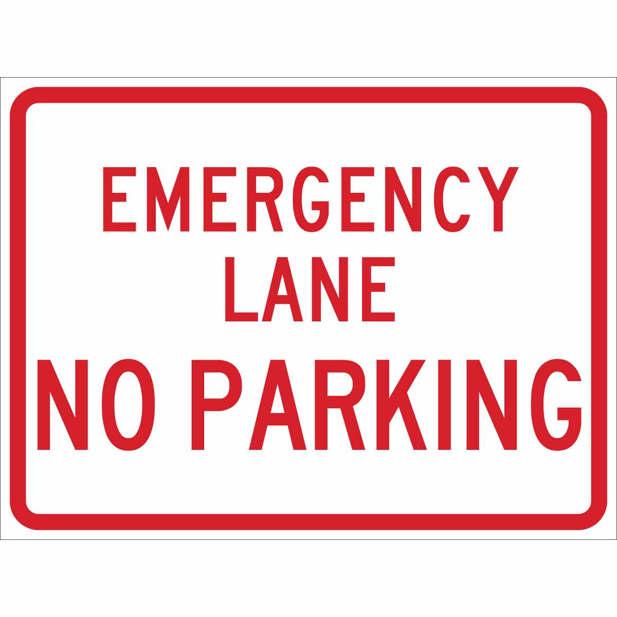 115615 TRFC SIGN EMERG LANE NO PARK HIP