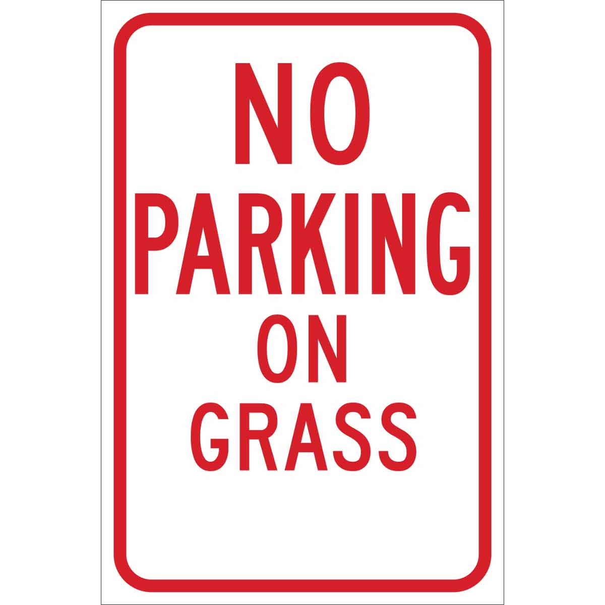 115619 TRFC SIGN NO PARKING ON GRASS ENG