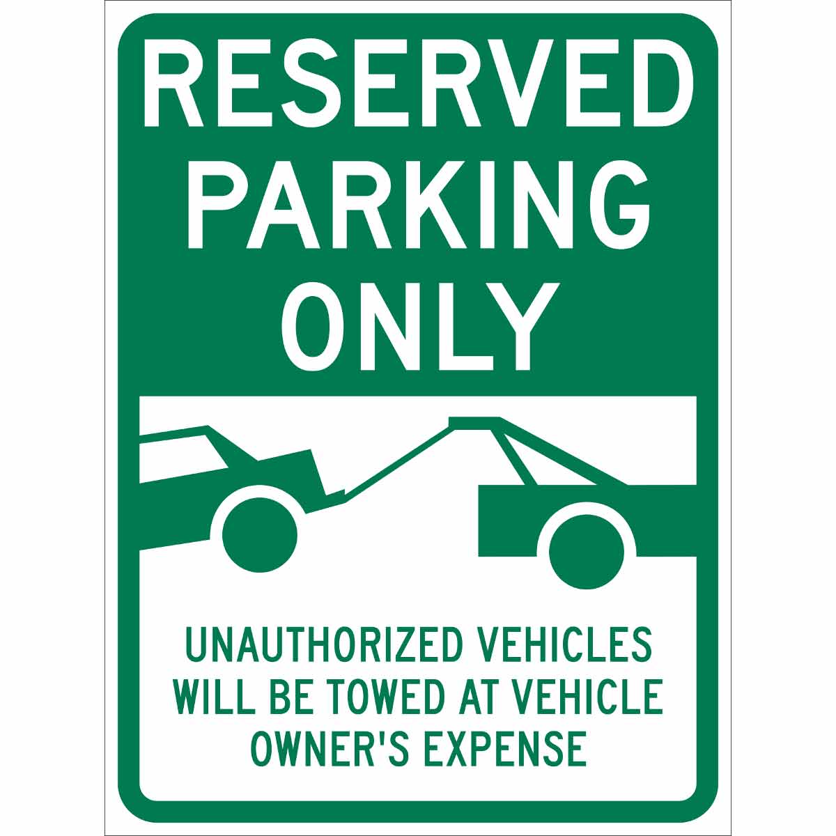 115634 TRFC SIGN RESERVED PARK ONLY ENG