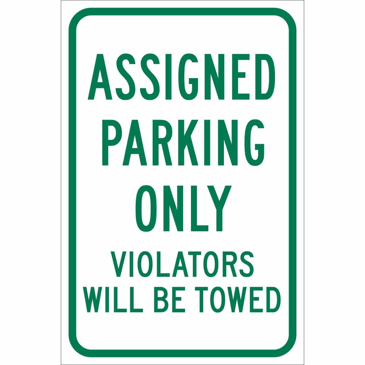 115638 TRFC SIGN ASSIGNED PARK ONLY ENG