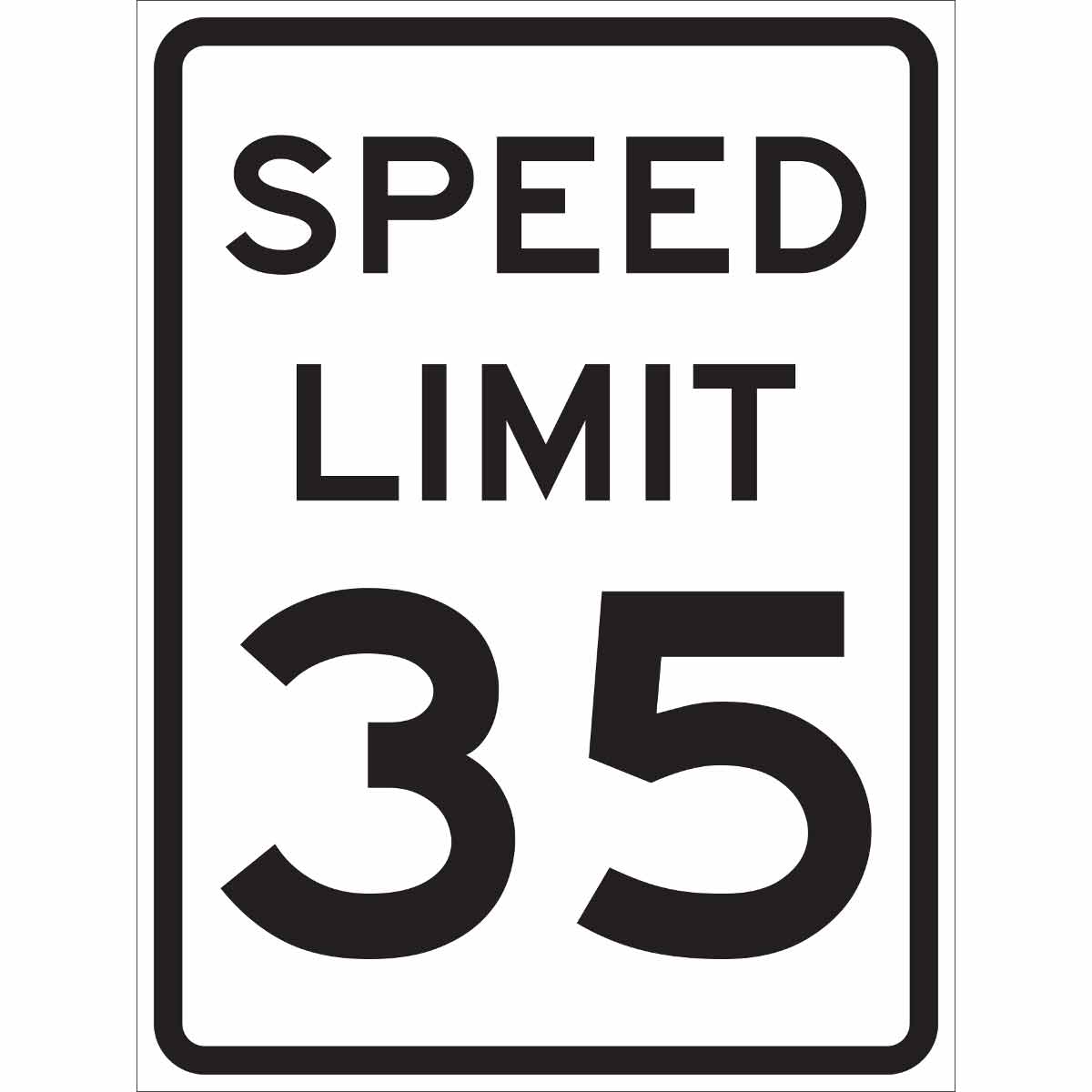 115643 TRFC SIGN SPEED LIMIT 35 HIP
