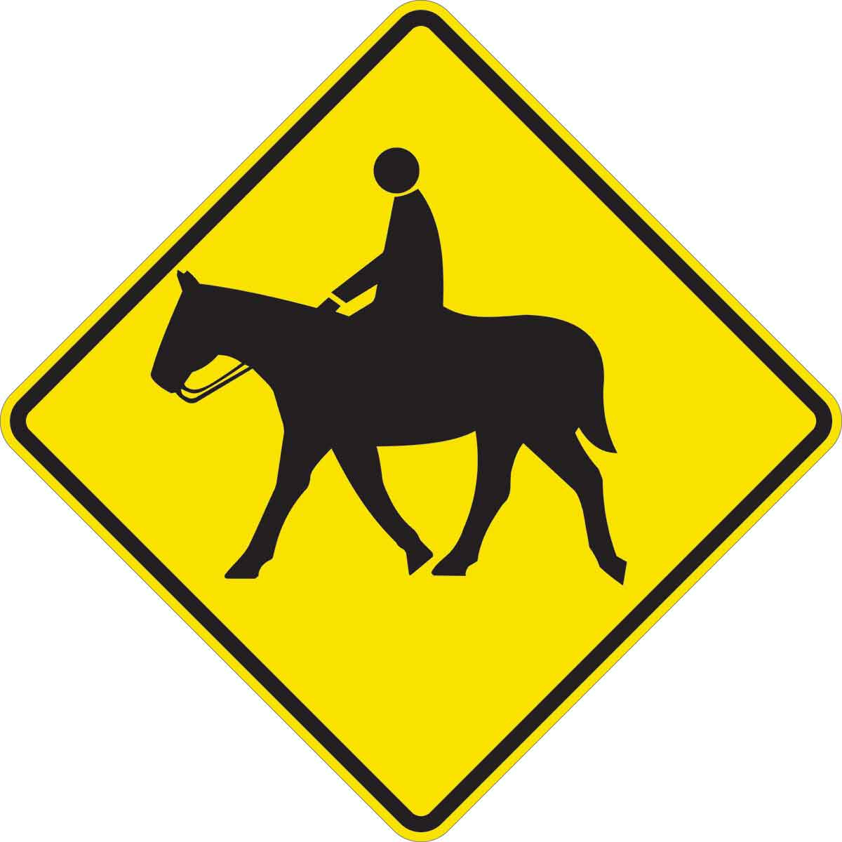 115653 TRFC SIGN HORSE CROSSING HIP