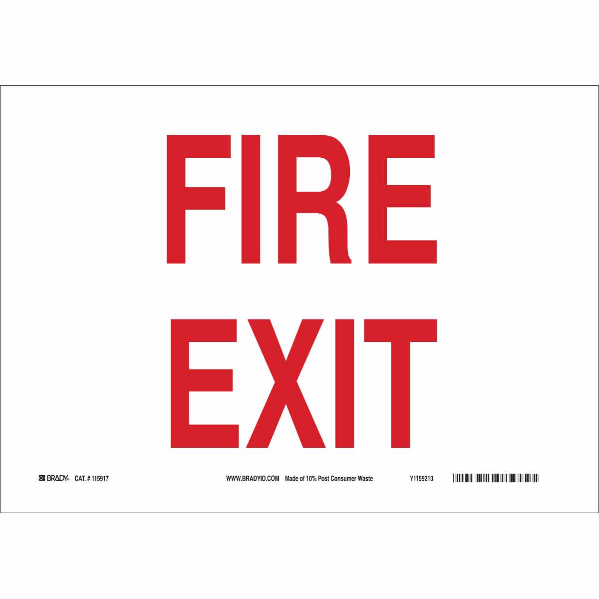 116081 B563, ECO, 10"HX14"W, EXIT SIGN