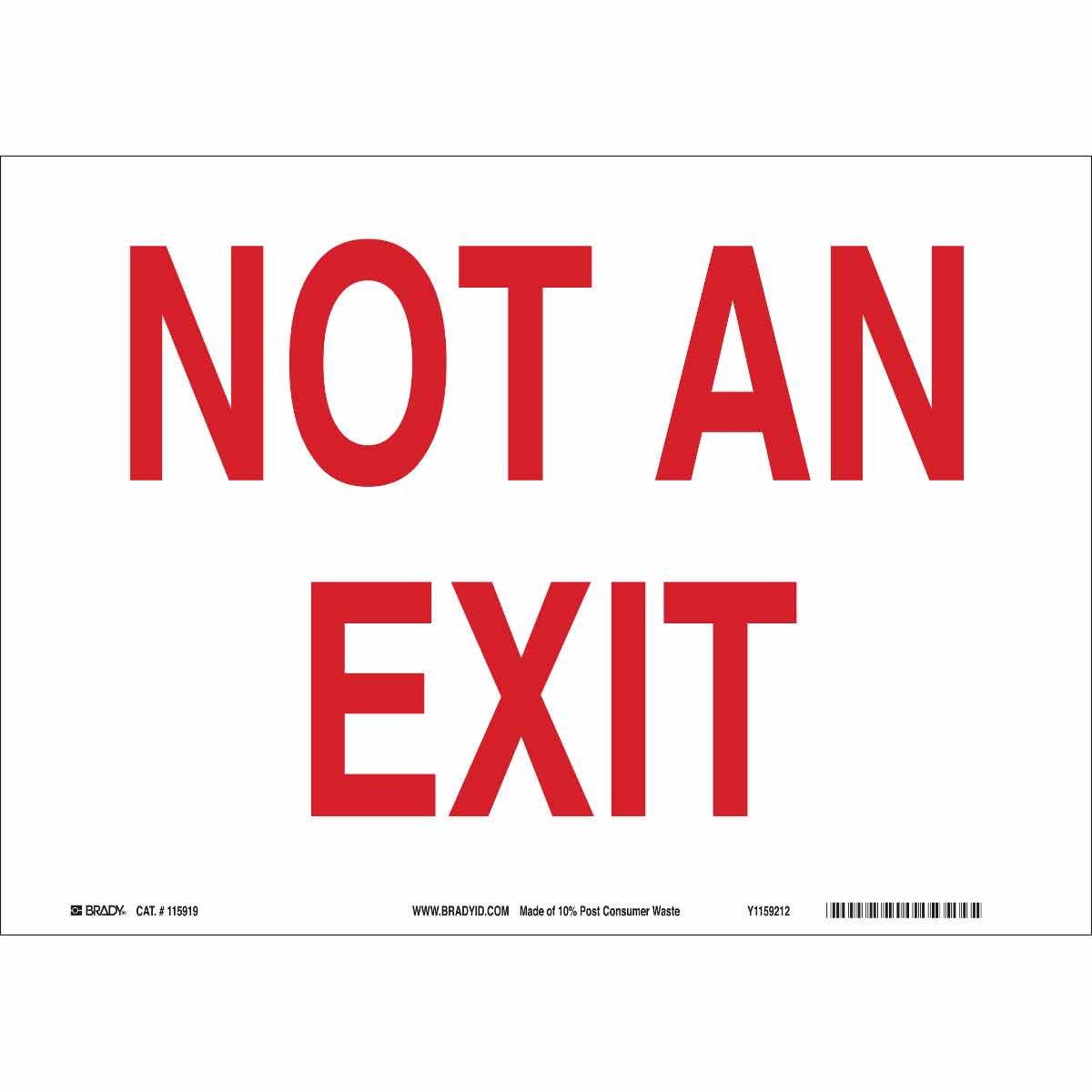 116083 B563, ECO, 10"HX14"W, EXIT SIGN