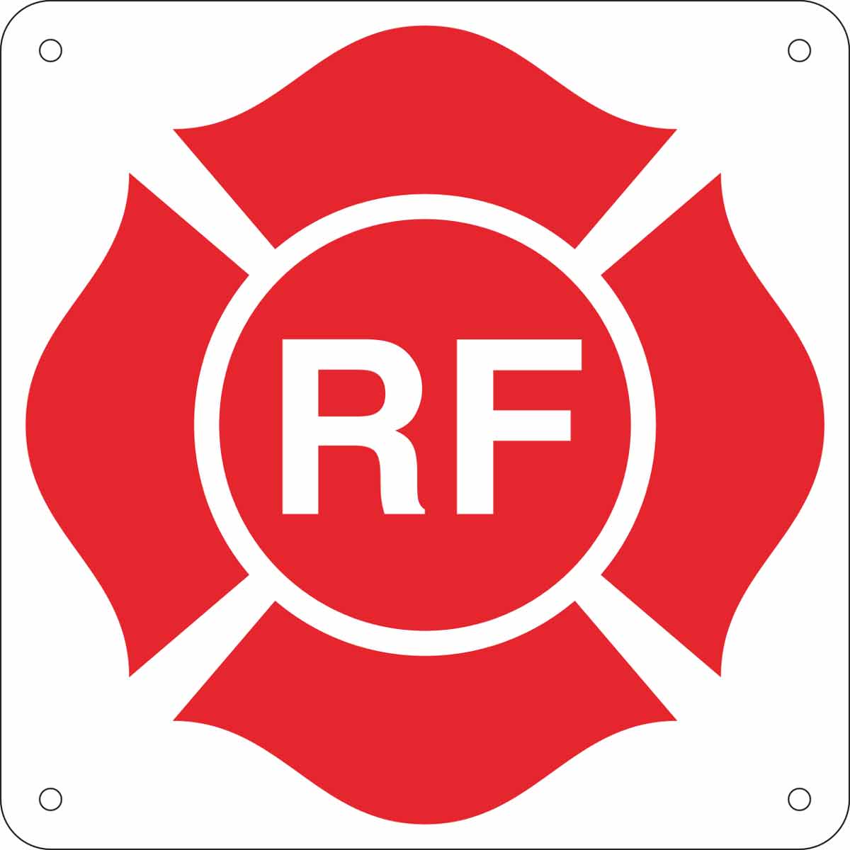116357 FL TRUSS MARKING ALUM SIGN "RF" ENG