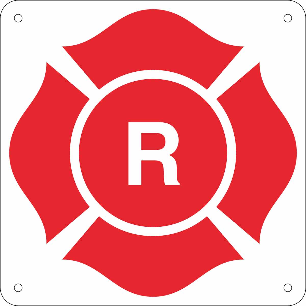 116358 FL TRUSS MARKING ALUM SIGN "R" ENG