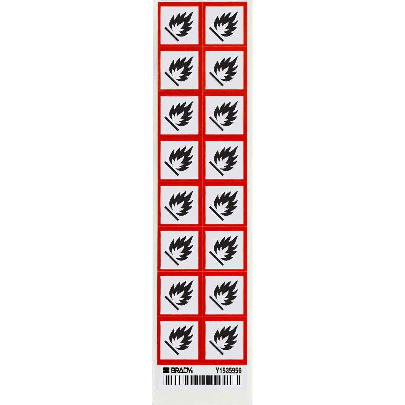118876 GHS FLAMMABLE B235 16/CARD 1"