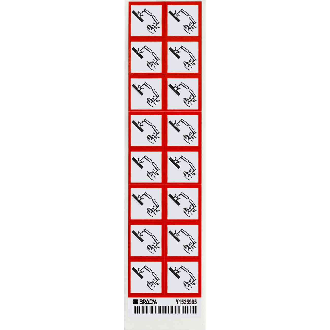118894 GHS CORROSIVE B235 16/CARD 1"