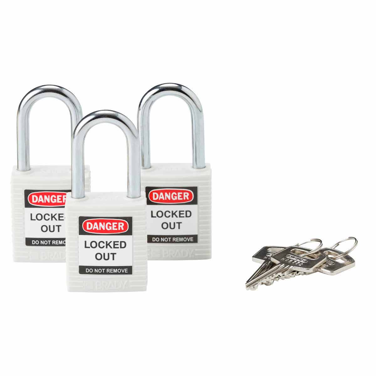 118949 Nylon Padlock 1.5" KA WT 3PK