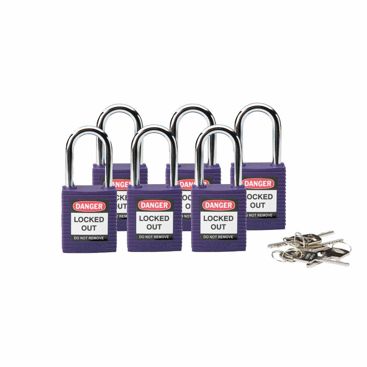 118952 Nylon Padlock 1.5" Steel Shkl KA PL 6PK