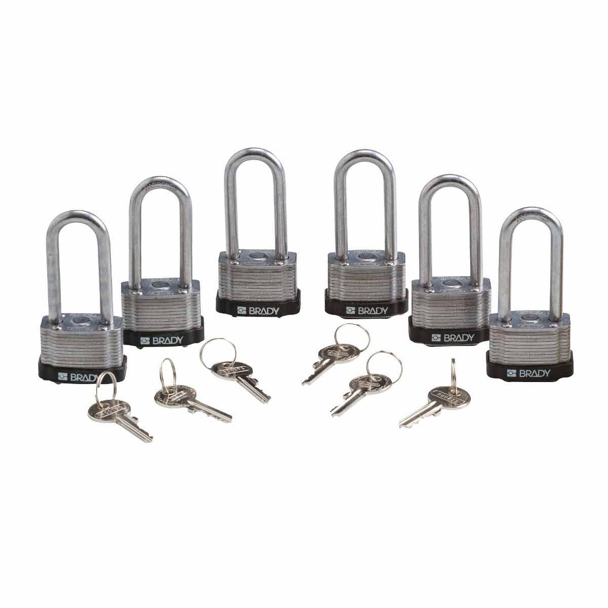 118972 Steel Padlock 2 in Steel Shkl KA BK 6PK