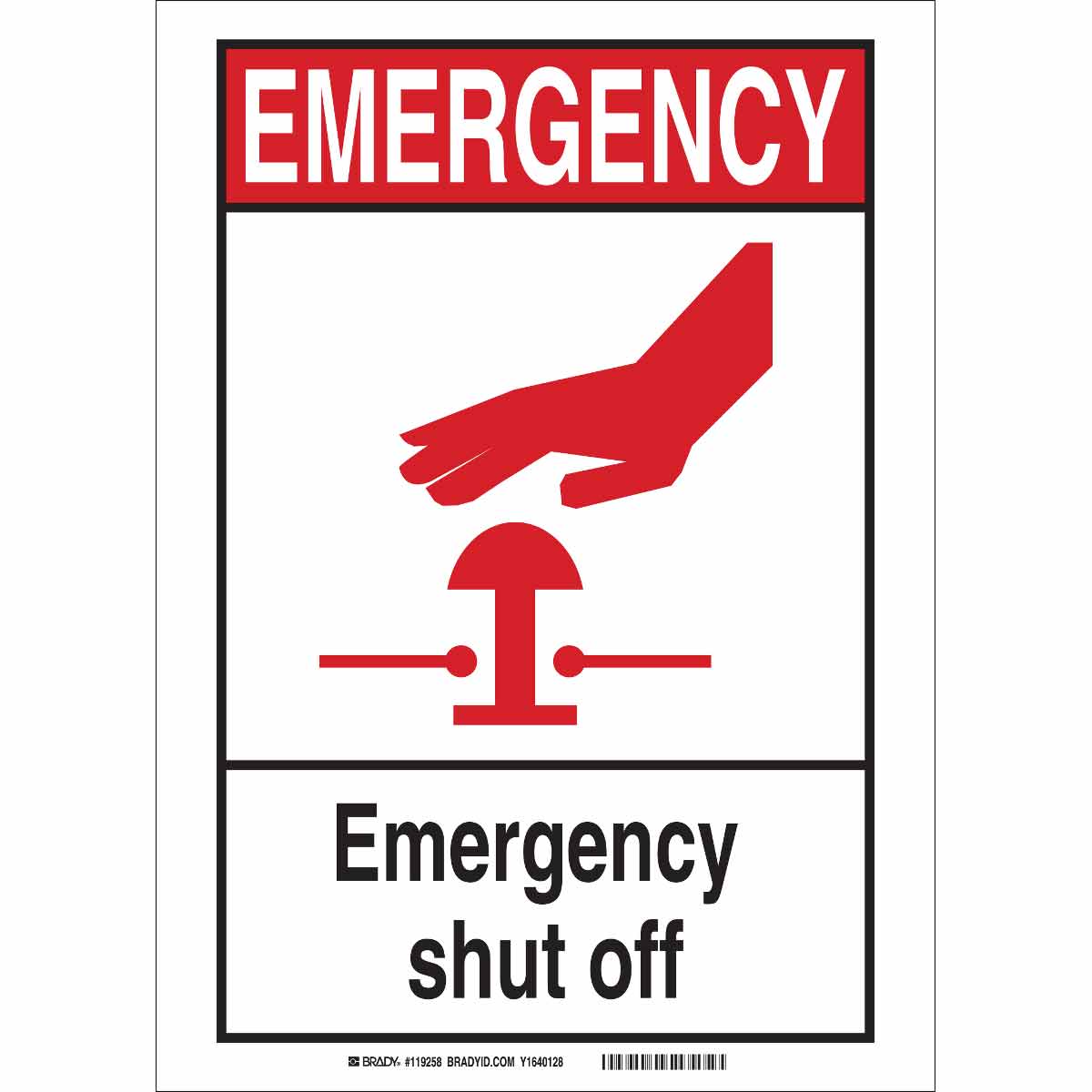 119263 B555 14X10 BLK,RED/WHT FIRE SAFETY SIGN
